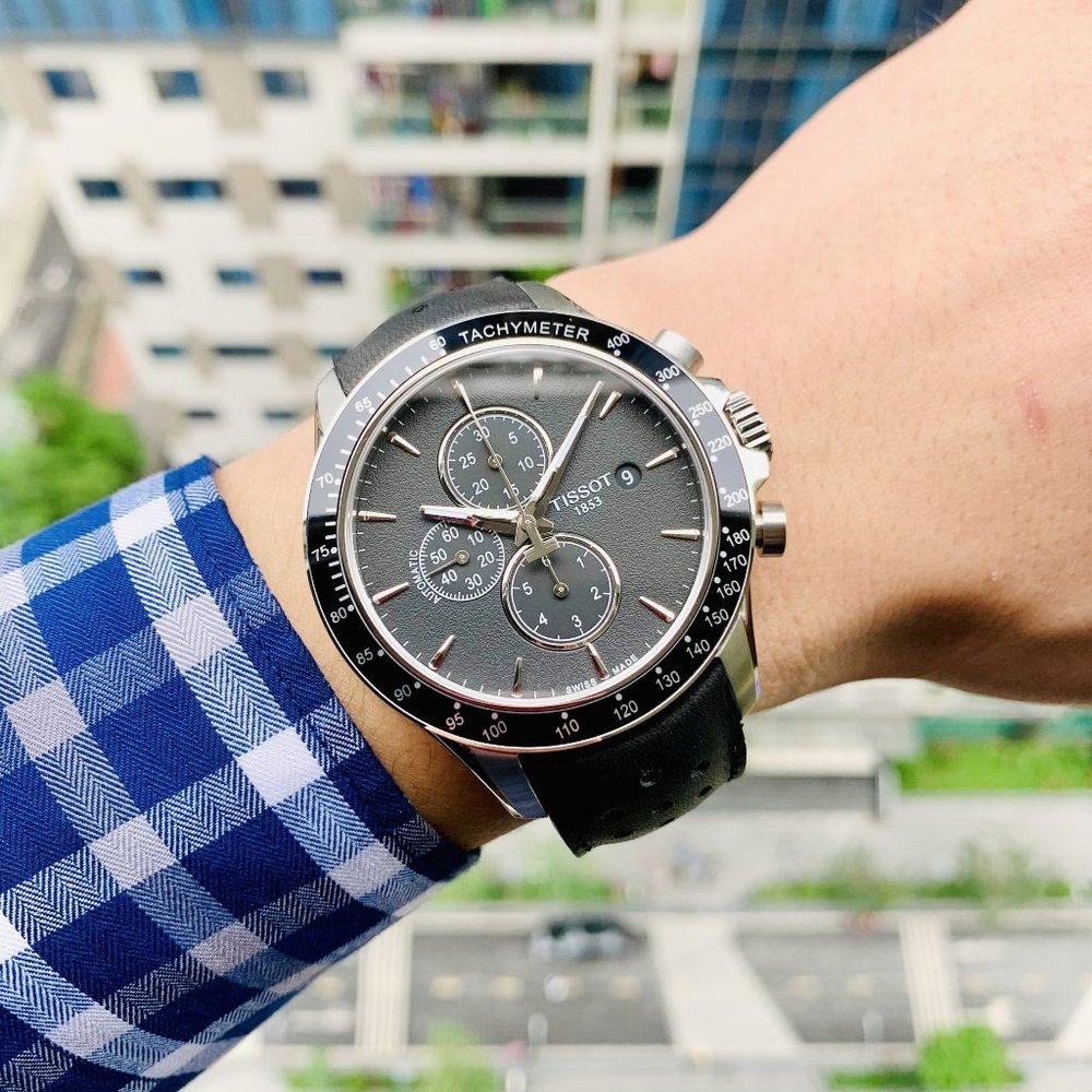 Tissot V8 Black Chrono Watch